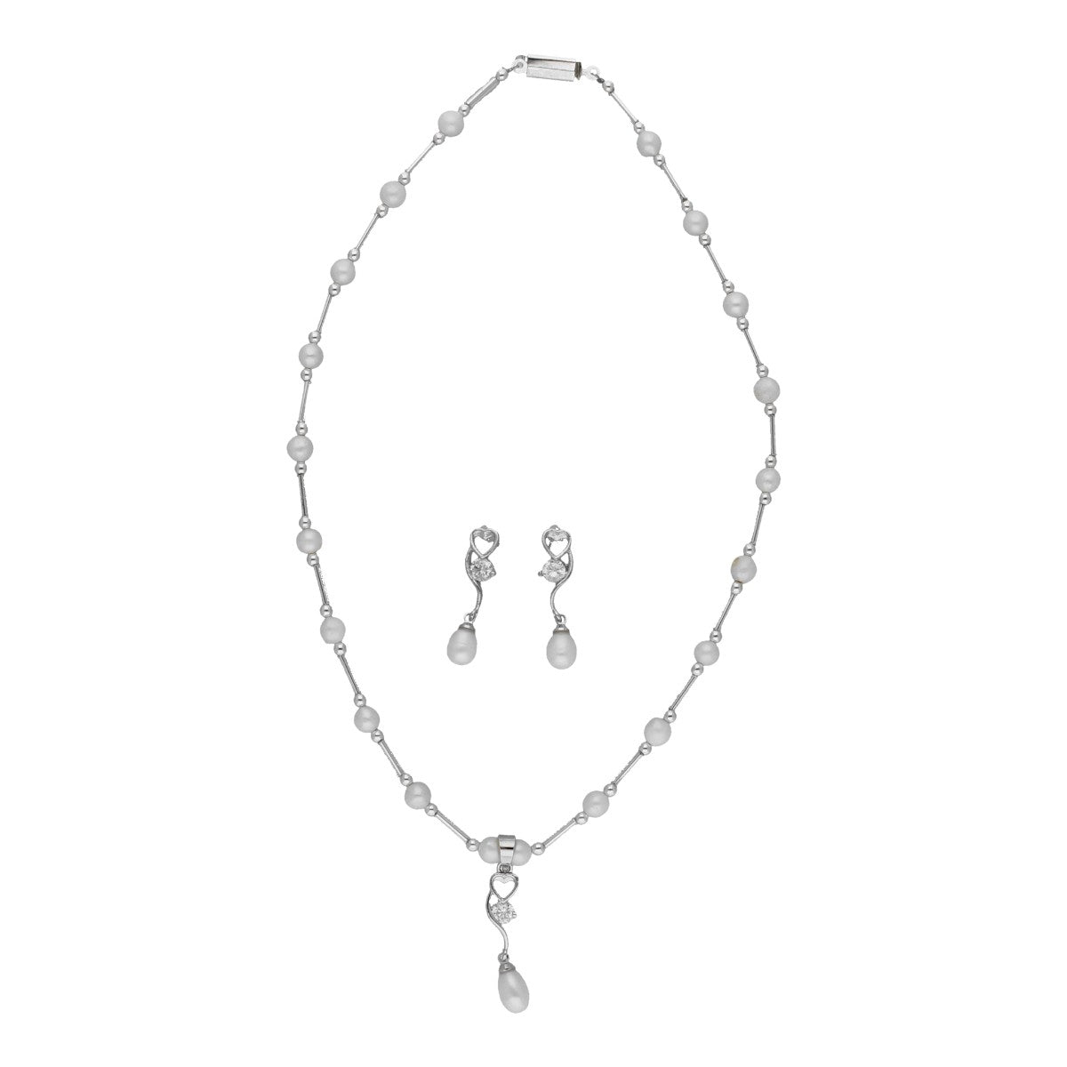 J Pearls Jivika Pearl Pendant Set | Swadesiicart