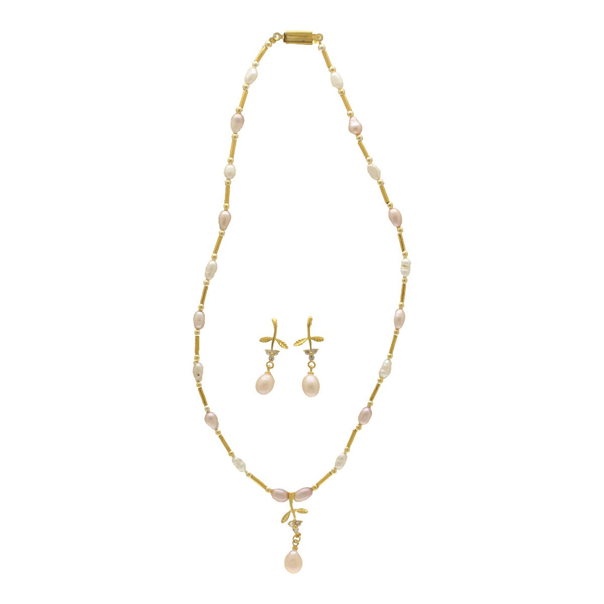 J Pearls Esita Pearl Pendant Set | Swadesiicart
