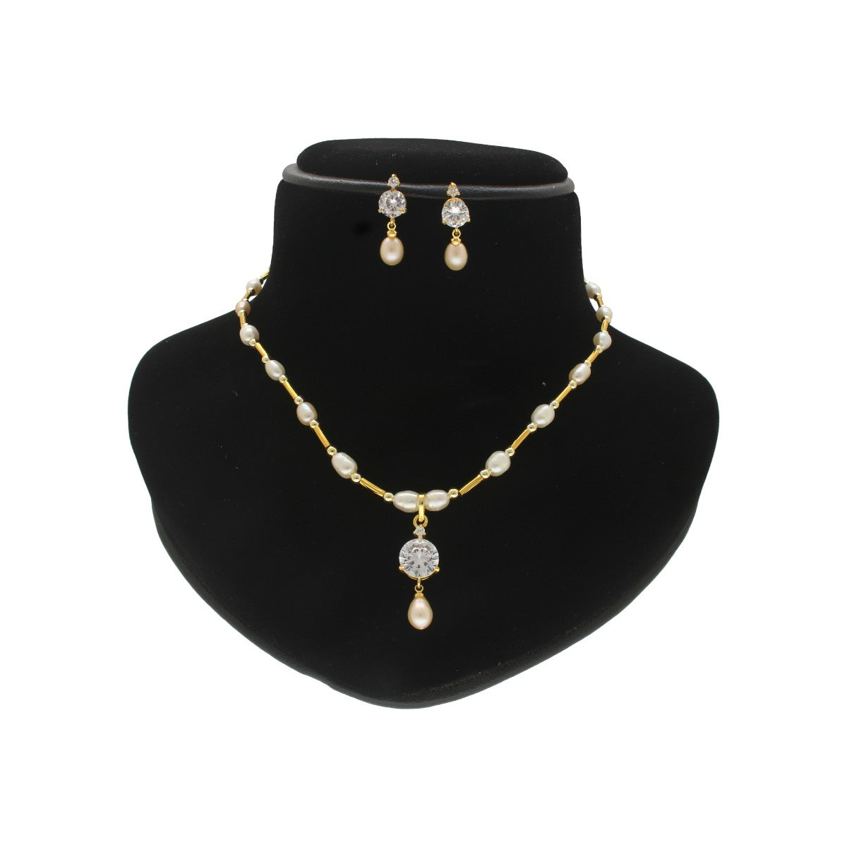 J Pearls Remy Pearl Pendant Set | Swadesiicart