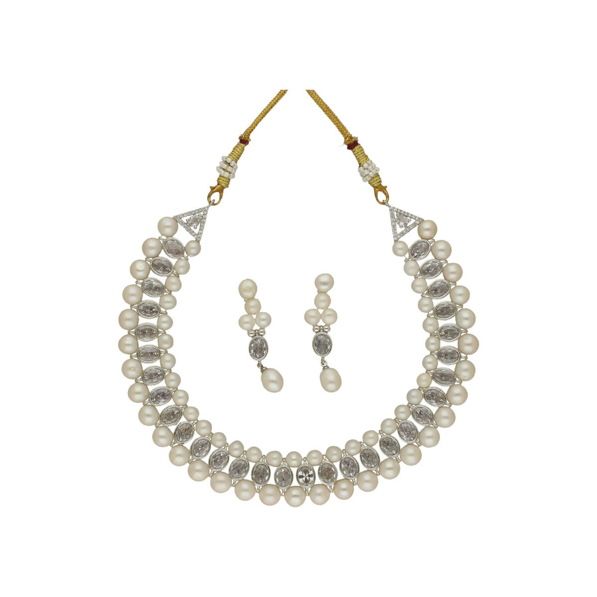 J Pearls Asra Pearl Choker Set | Swadesiicart