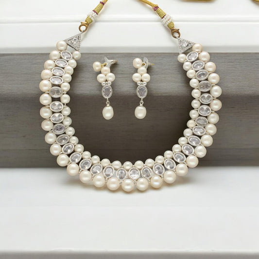 J Pearls Asra Pearl Choker Set | Swadesiicart