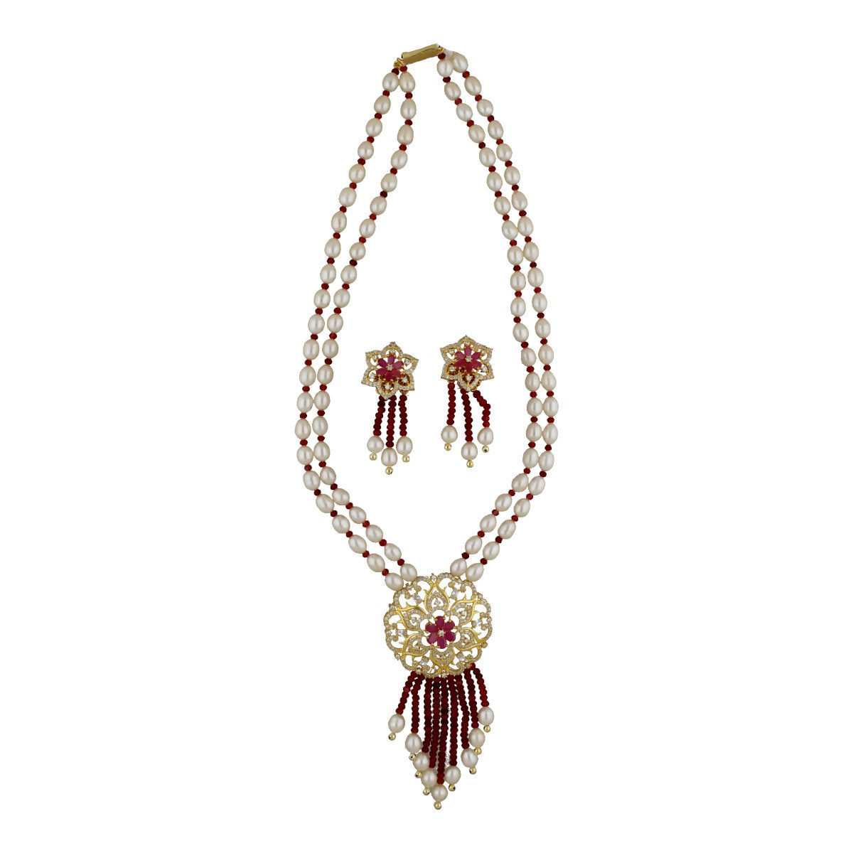 J Pearls Amolak Pearl Set - Swadesiicart