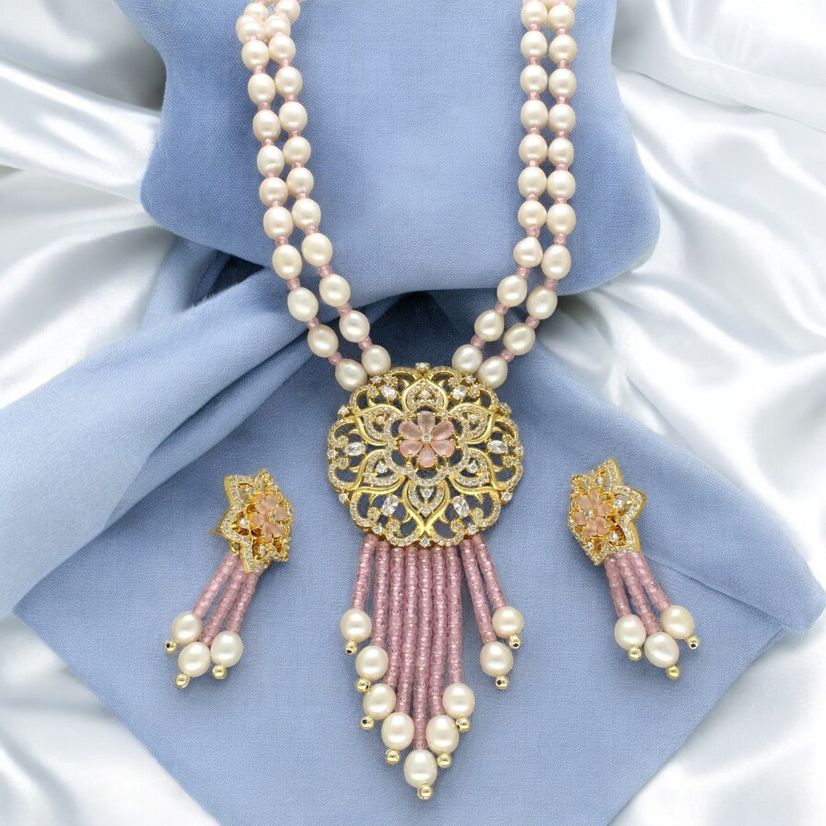 J Pearls Rhea Pearl Set - Swadesiicart