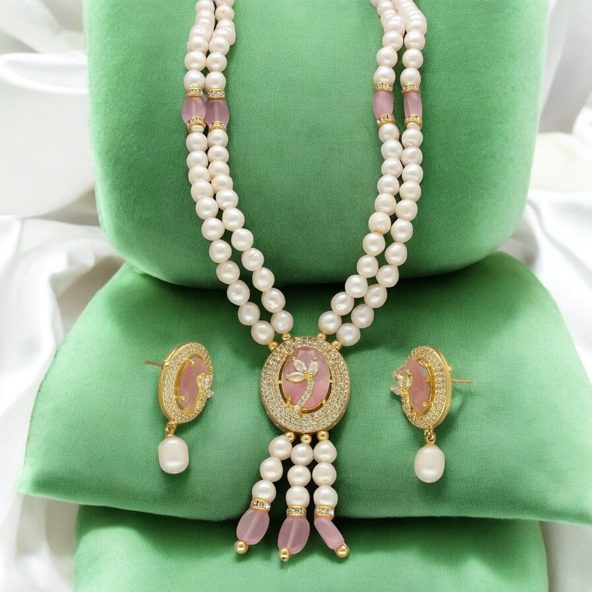 J Pearls Fena Pearl Set - Swadesiicart