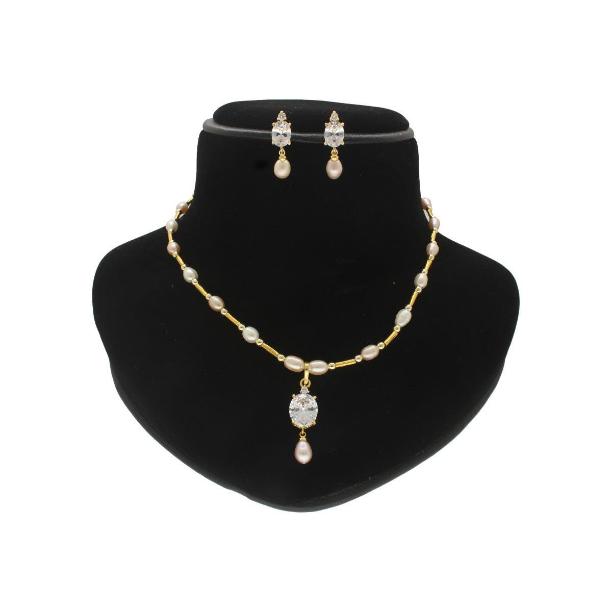 J Pearls Jeeval Pearl Pendant Set | Swadesiicart