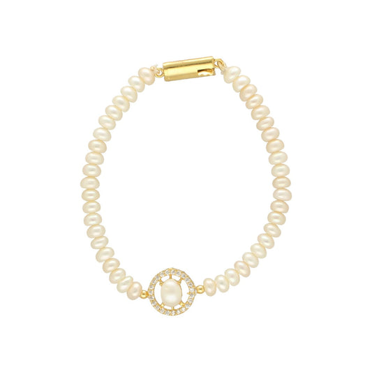 J Pearls Jyra Pearl Bracelet - Swadesiicart