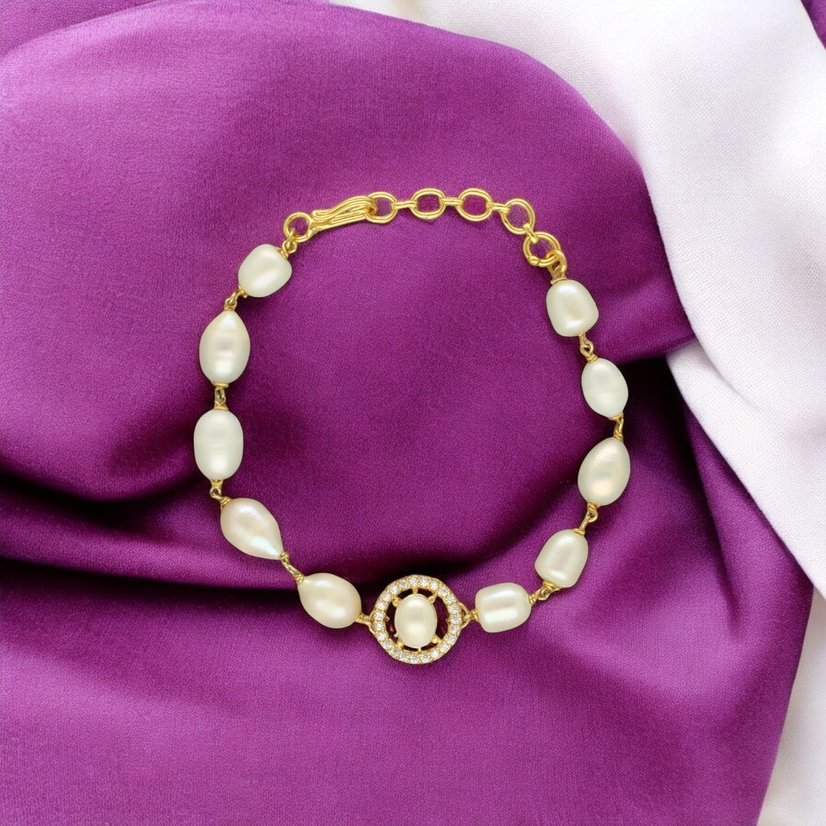 J Pearls Yasti Pearl Bracelet - Swadesiicart