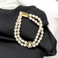J Pearls Caralin Dual Line Pearl Bracelet - Swadesiicart