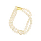 J Pearls Caralin Dual Line Pearl Bracelet - Swadesiicart