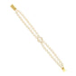 J Pearls Caralin Dual Line Pearl Bracelet - Swadesiicart