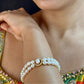 J Pearls Caralin Dual Line Pearl Bracelet - Swadesiicart