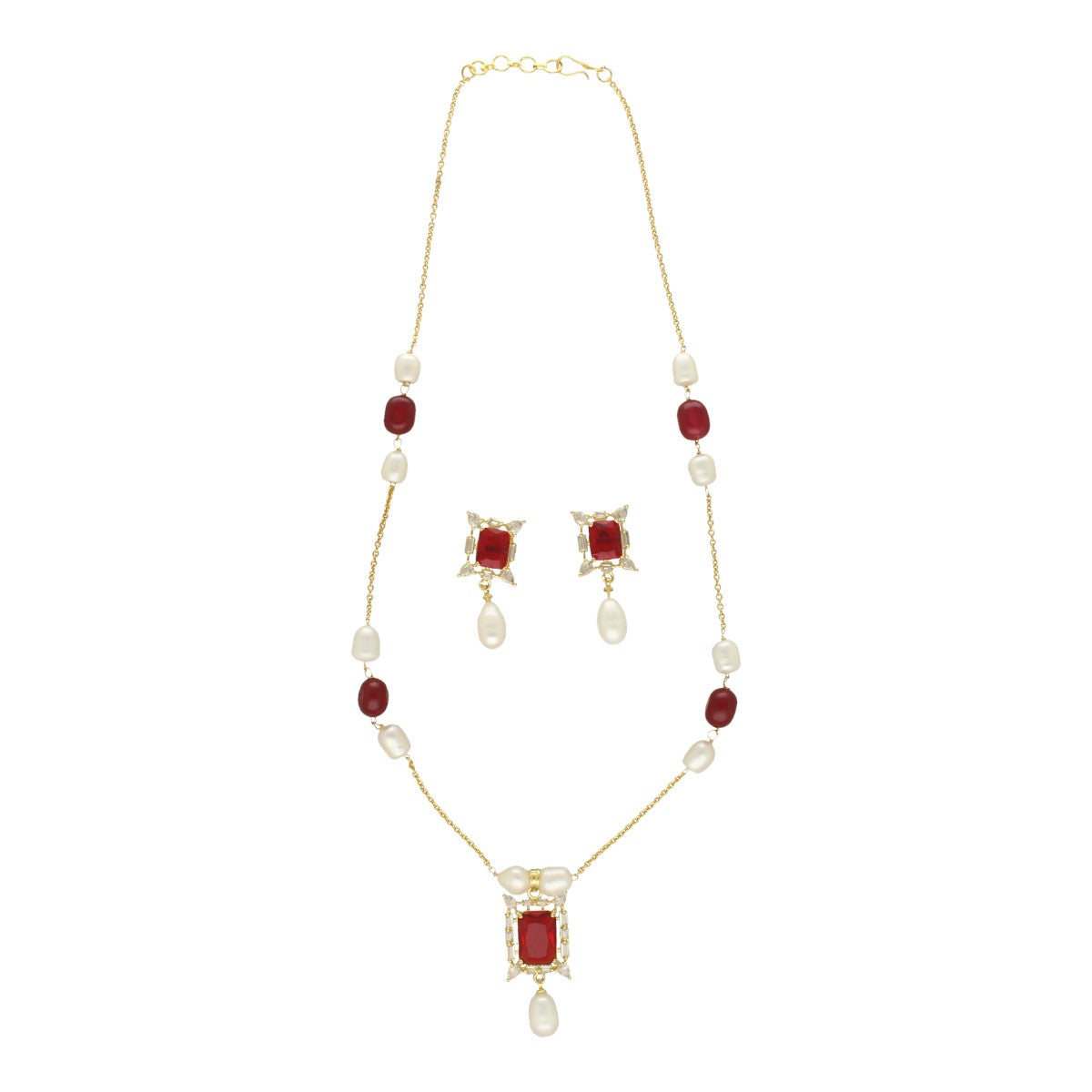 J Pearls Elysia Pearl Pendant Set | Swadesiicart
