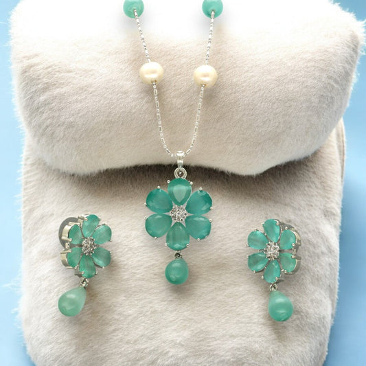 J Pearls Carali Pearl Pendant Set | Swadesiicart