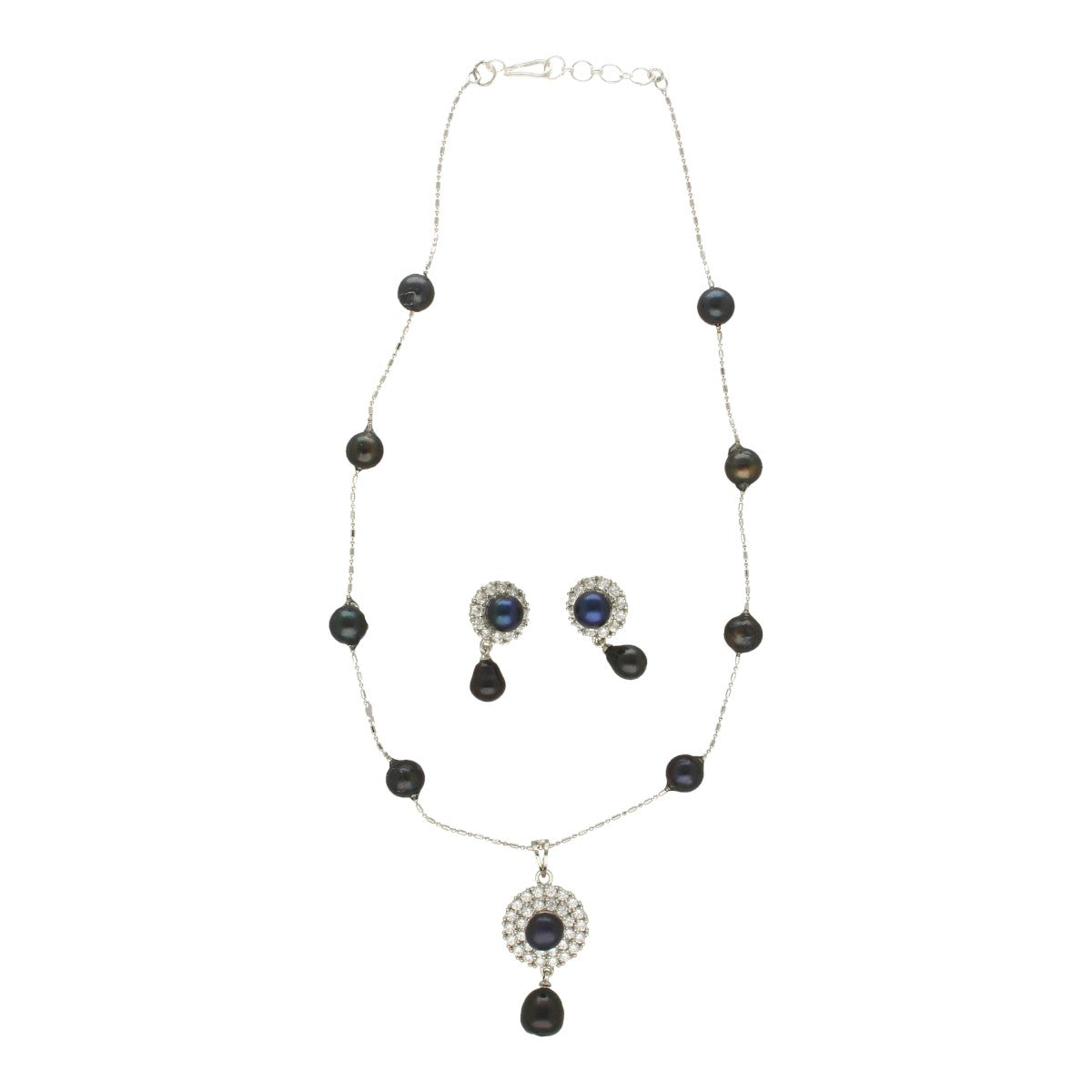 J Pearls Myla Pearl Pendant Set | Swadesiicart