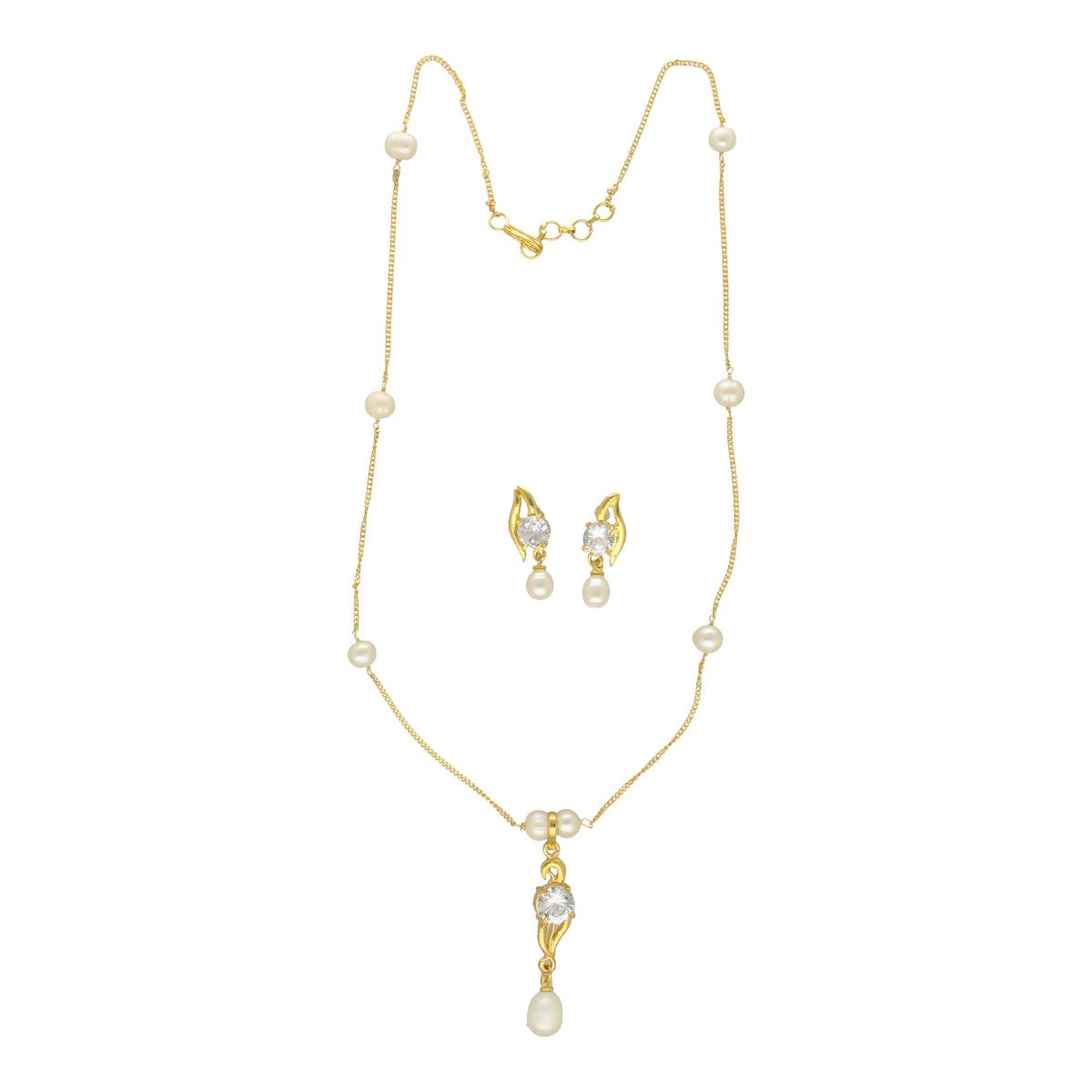 J Pearls Zoey Pearl Pendant Set | Swadesiicart