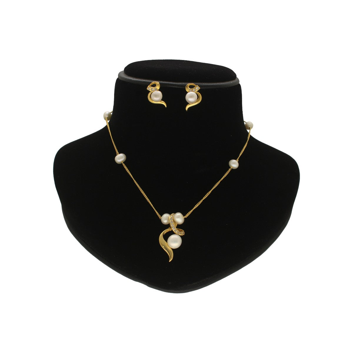 J Pearls Vivita Pearl Pendant Set | Swadesiicart