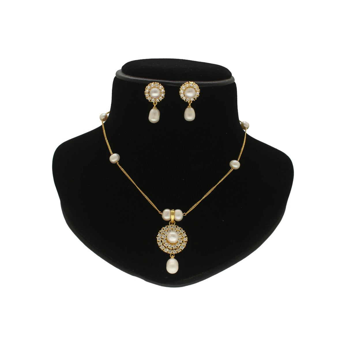 J Pearls Clara Pearl Pendant Set | Swadesiicart