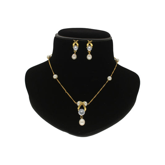 J Pearls Eira Pearl Pendant Set | Swadesiicart