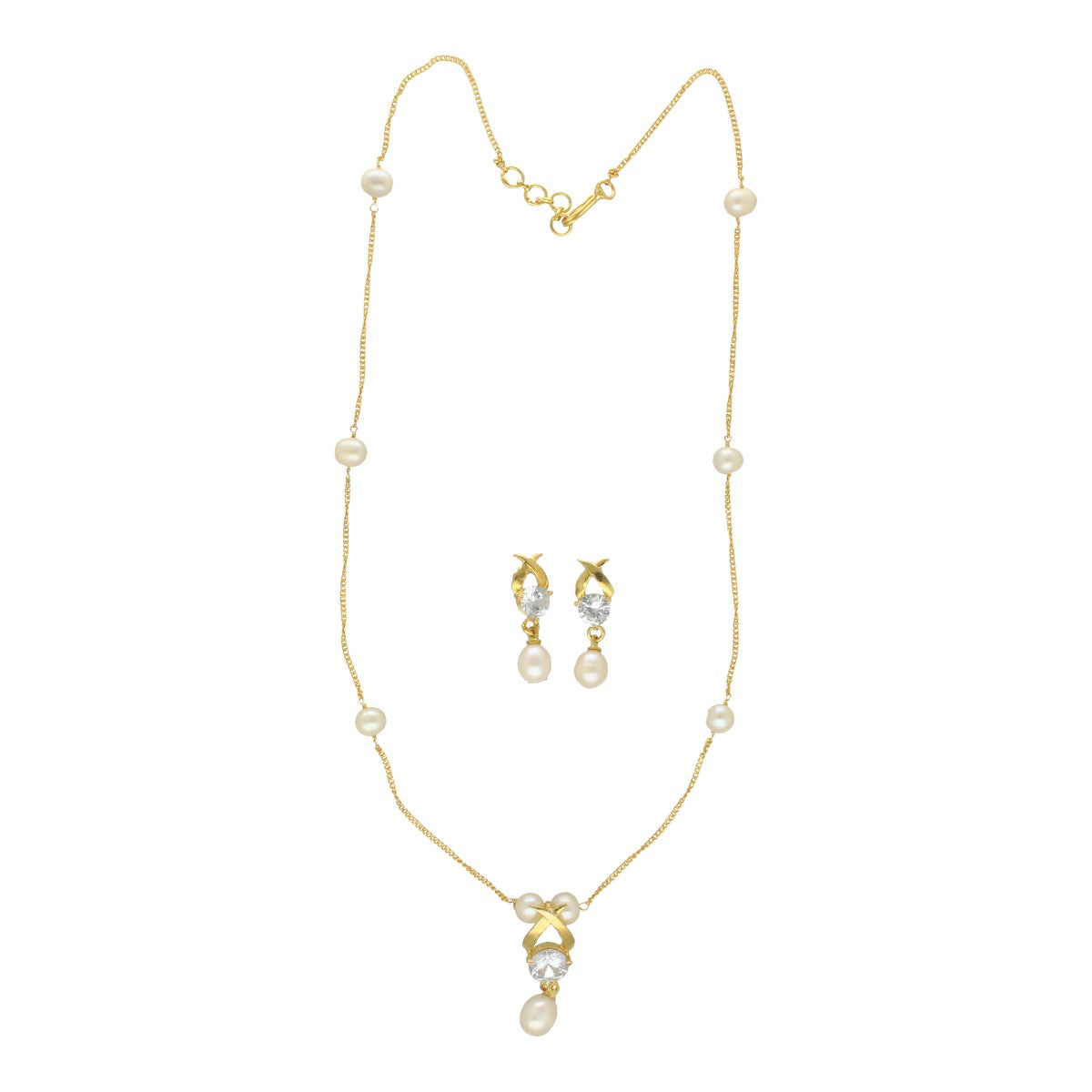 J Pearls Eira Pearl Pendant Set | Swadesiicart
