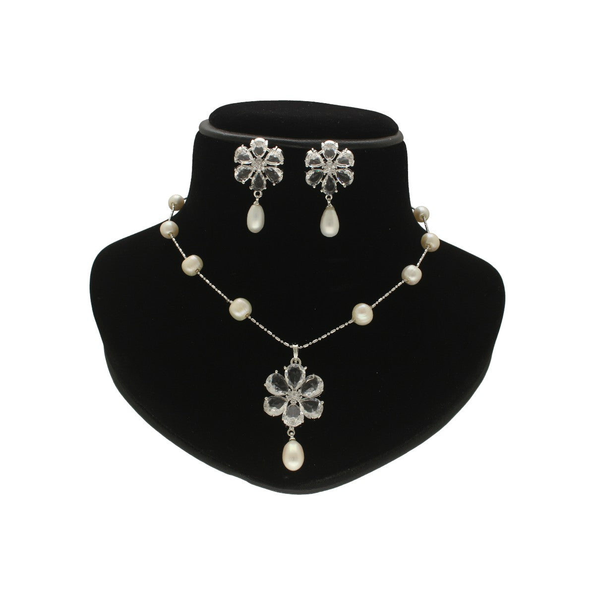 J Pearls Roye Pearl Pendant Set | Swadesiicart