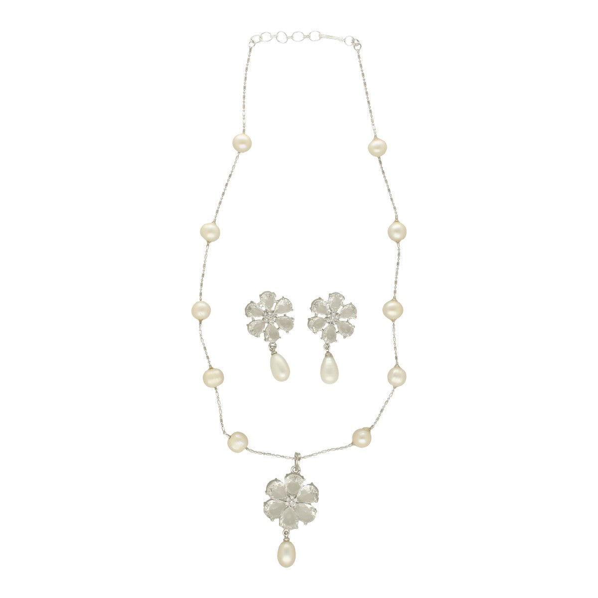 J Pearls Roye Pearl Pendant Set | Swadesiicart