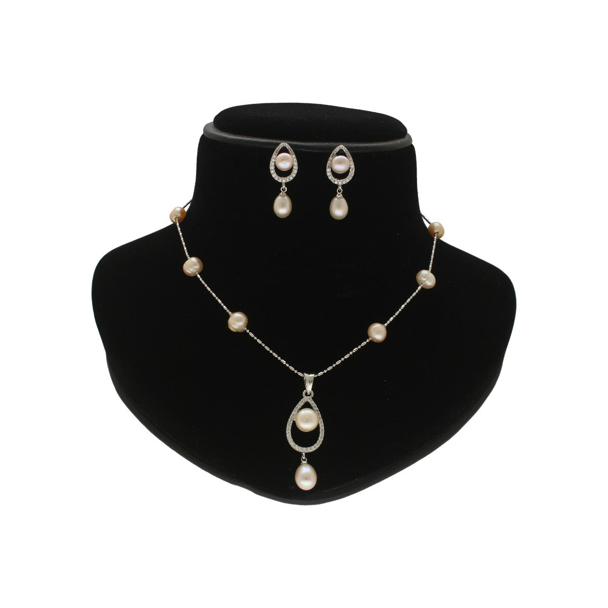 J Pearls Tasha Pearl Pendant Set | Swadesiicart