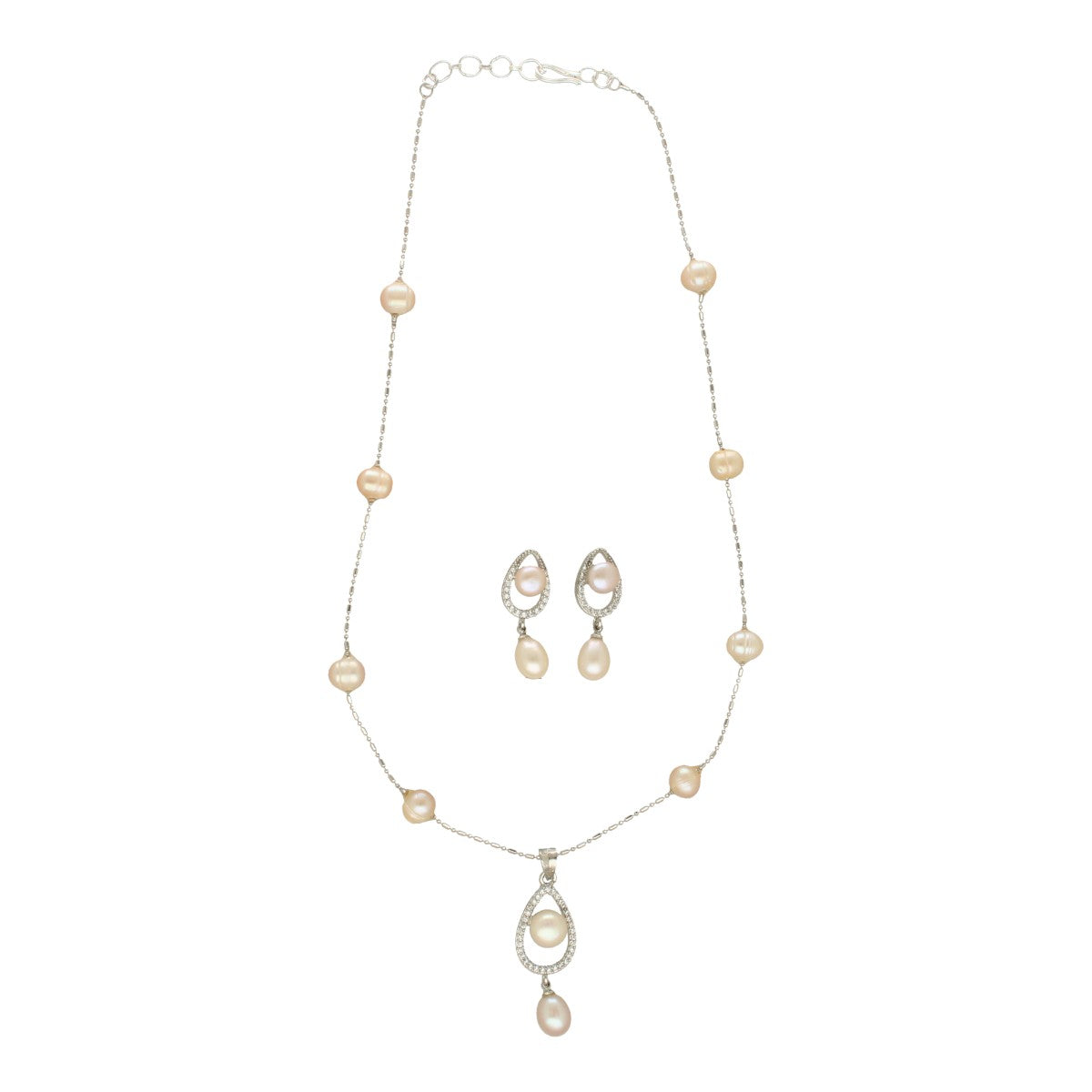 J Pearls Tasha Pearl Pendant Set | Swadesiicart