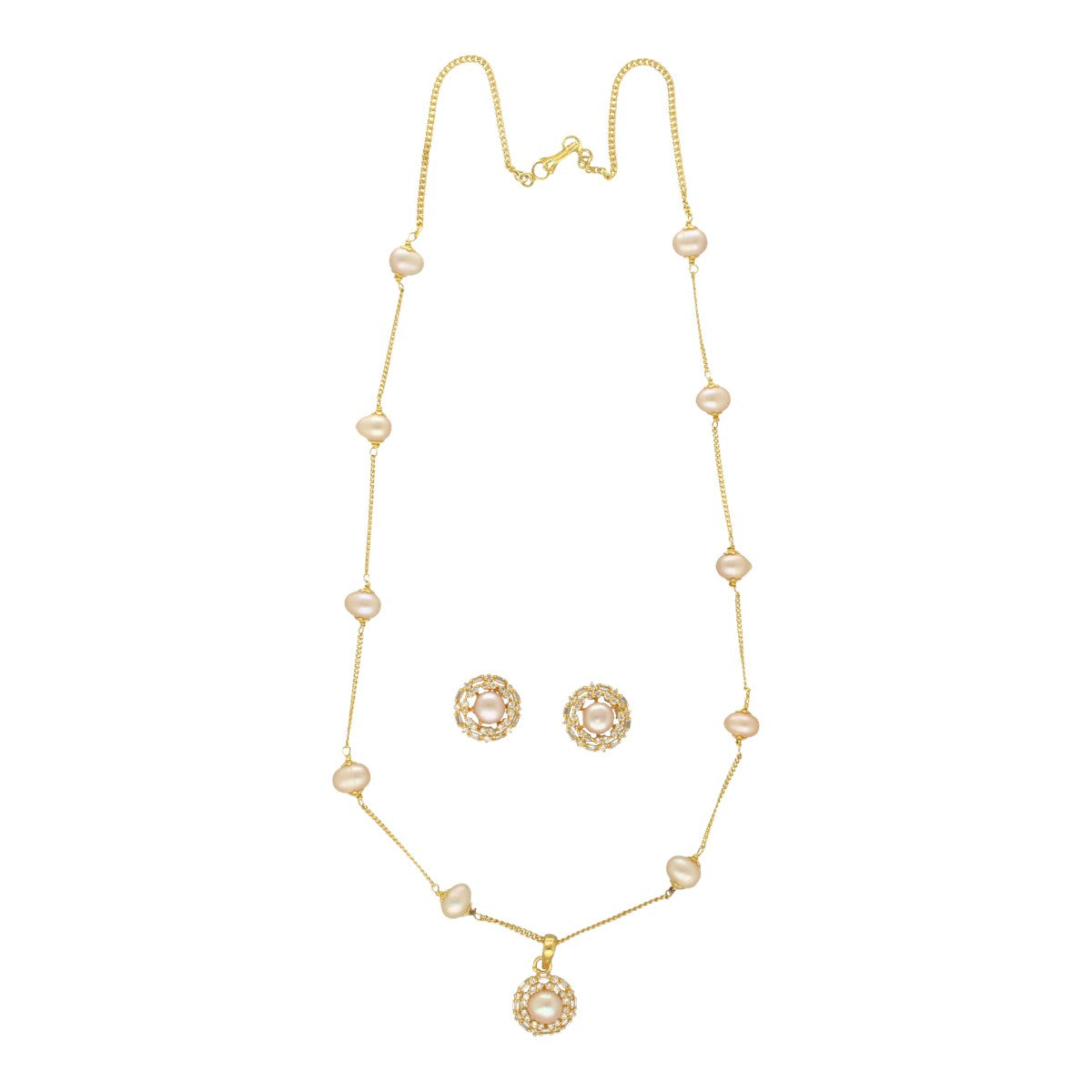 J Pearls Orvele Pearl Pendant Set | Swadesiicart