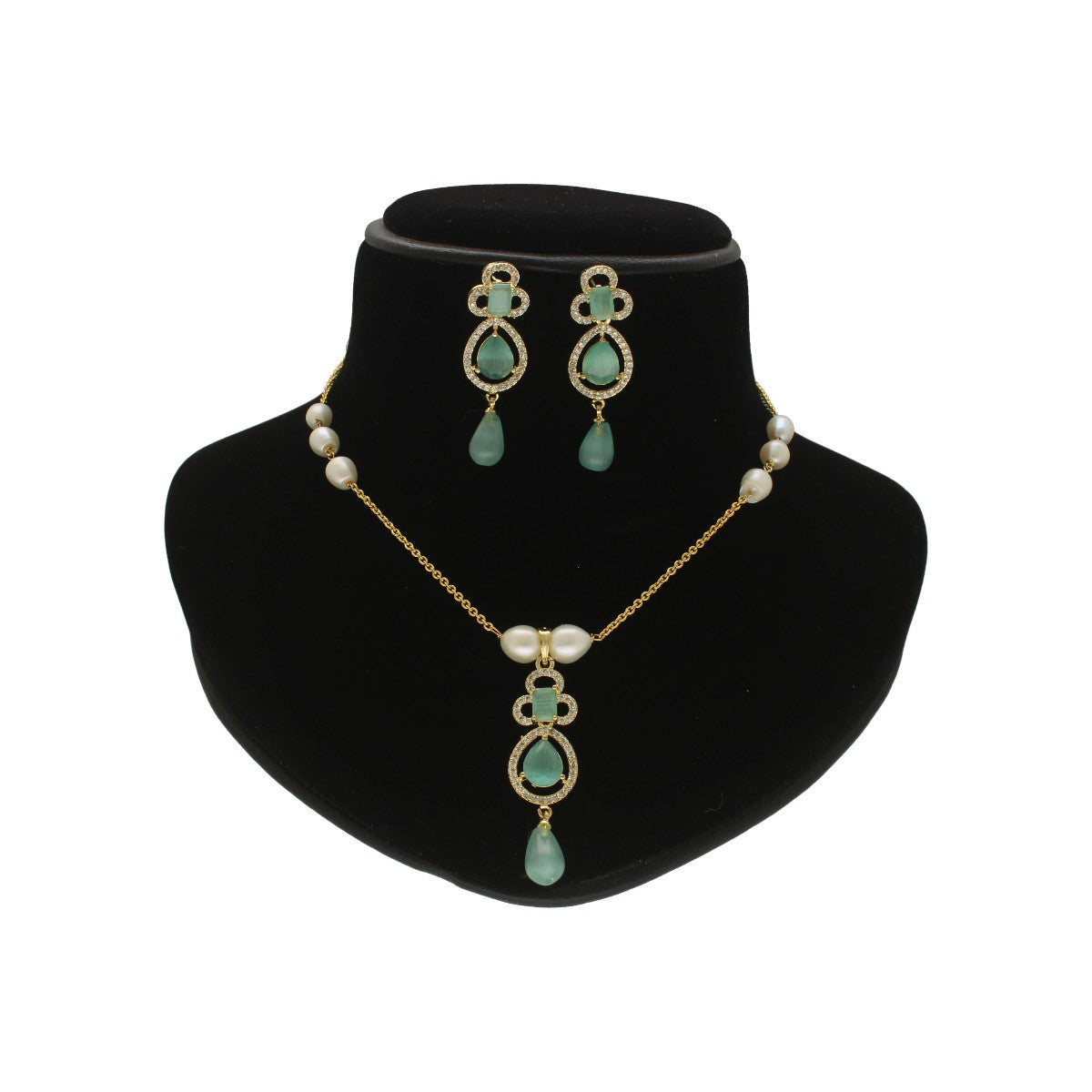 J Pearls Esta Pearl Pendant Set | Swadesiicart