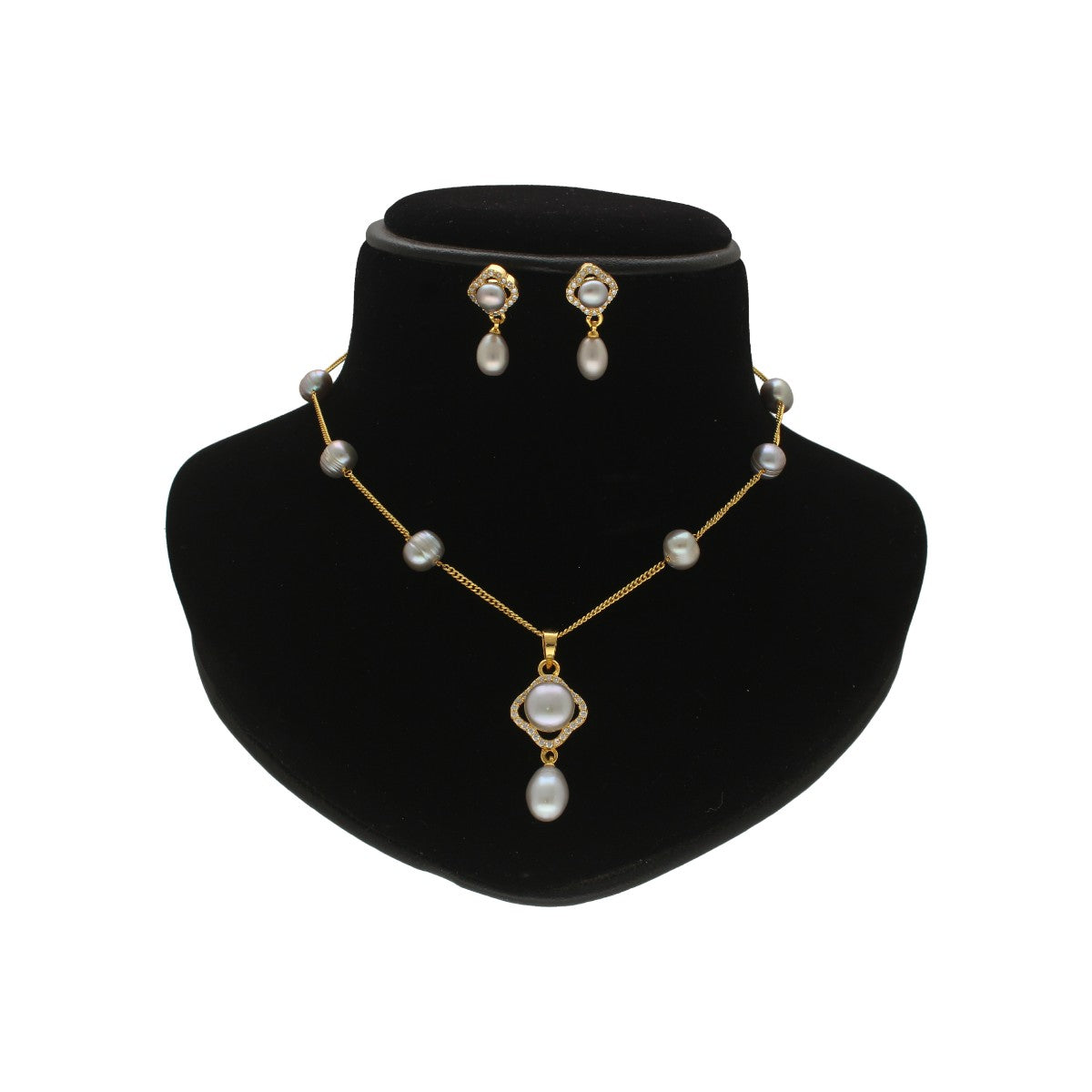 J Pearls Mehri Pearl Pendant Set | Swadesiicart