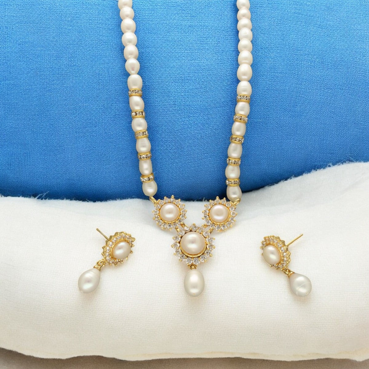J Pearls Aroha Pearl Set - Swadesiicart