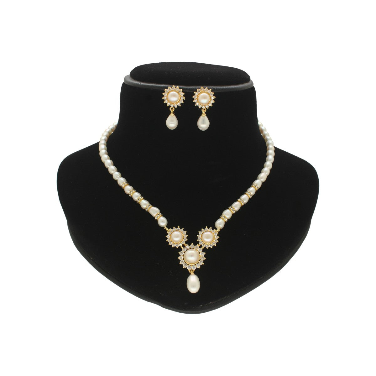 J Pearls Aroha Pearl Set - Swadesiicart