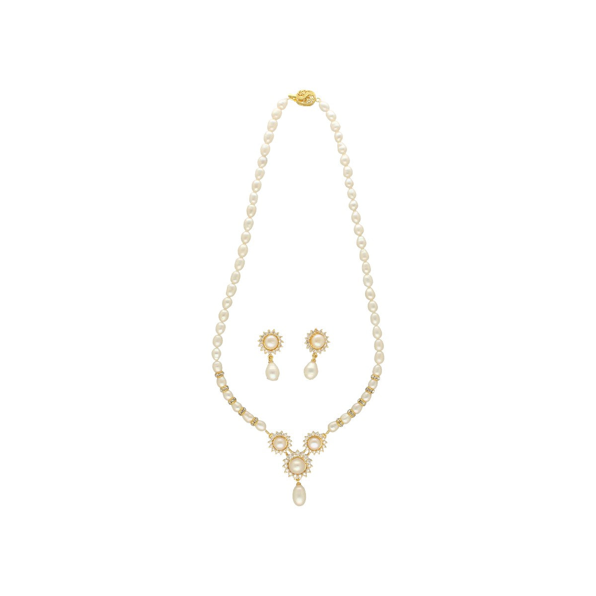 J Pearls Aroha Pearl Set - Swadesiicart