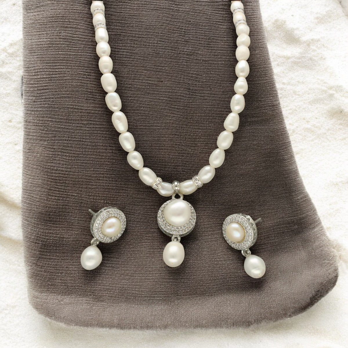 J Pearls Brielle Pearl Set - Swadesiicart