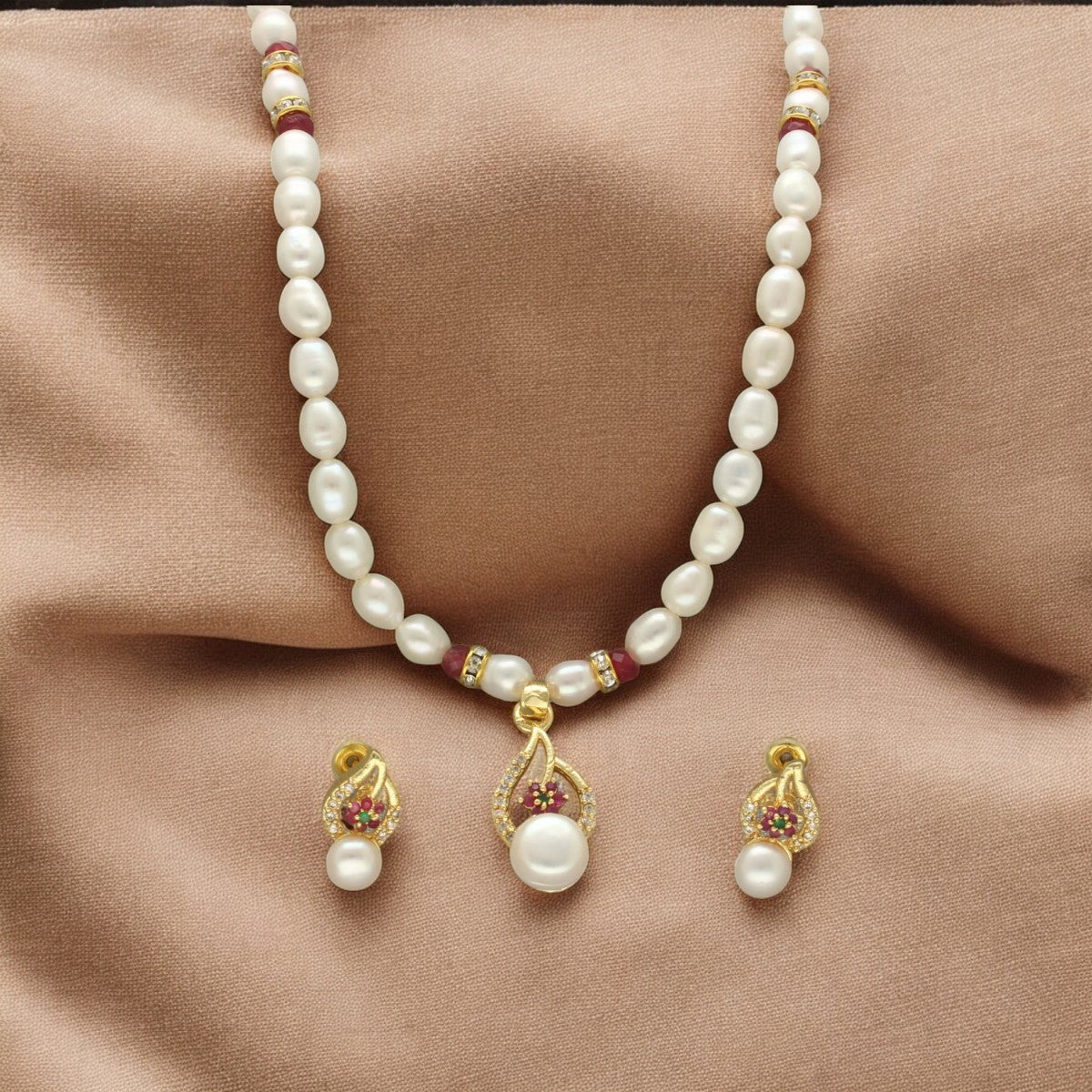 J Pearls Clara Pearl Set - Swadesiicart
