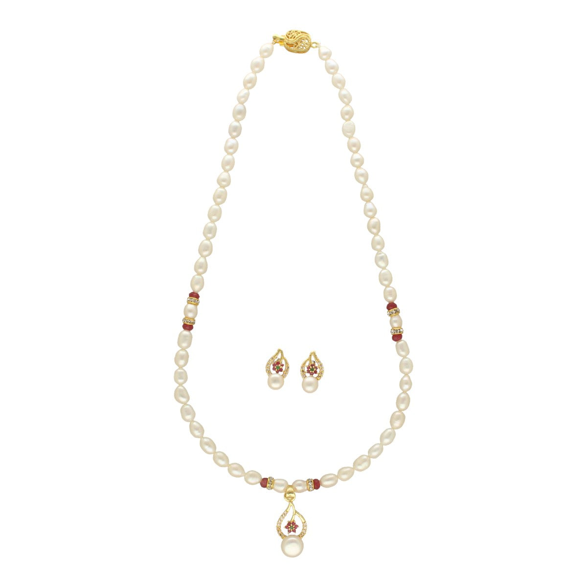 J Pearls Clara Pearl Set - Swadesiicart