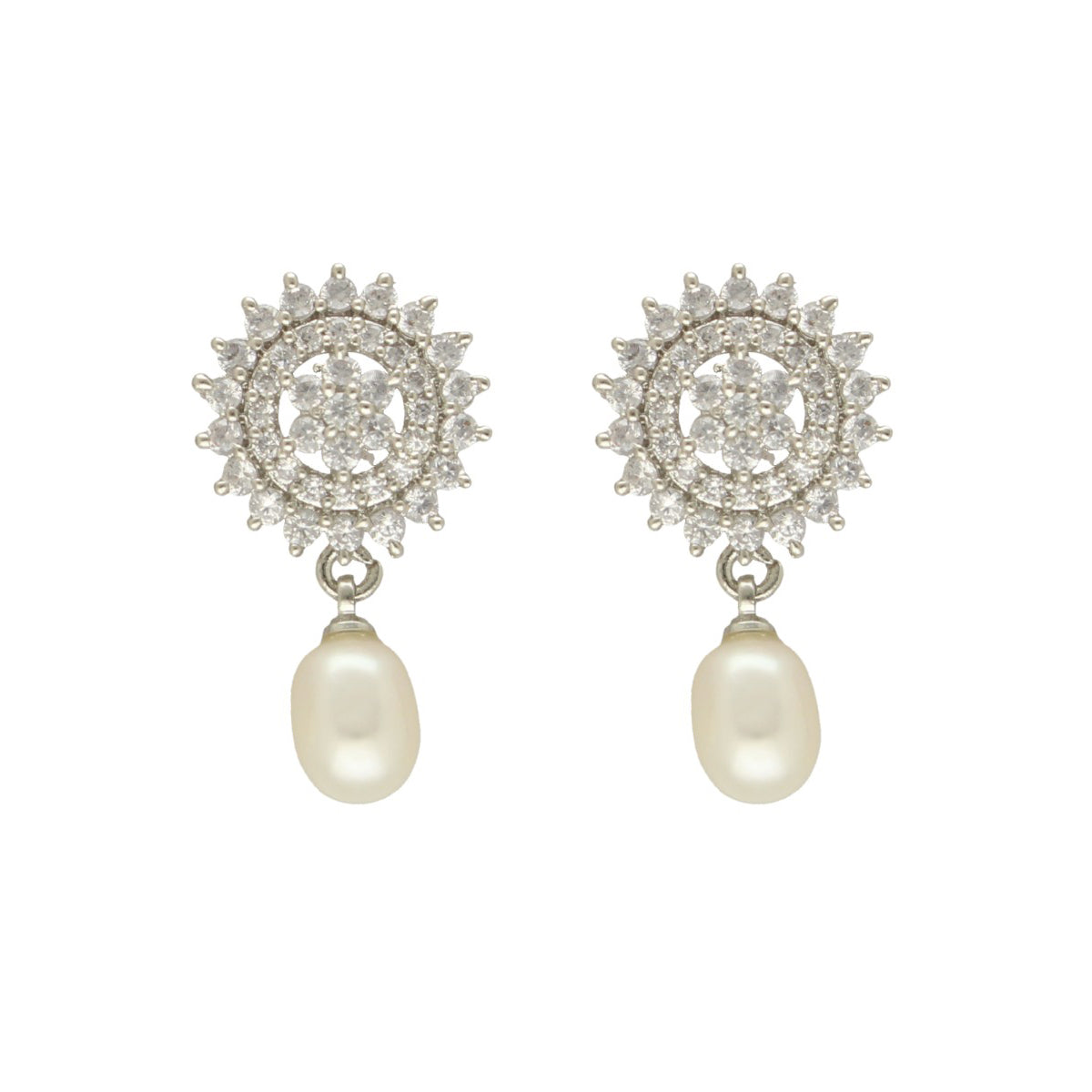 J Pearls Mirella Pearl Earrings - Swadesiicart