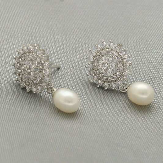 J Pearls Mirella Pearl Earrings - Swadesiicart