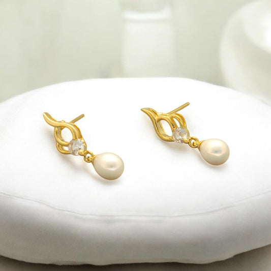 J Pearls Nyla Pearl Earrings - Swadesiicart