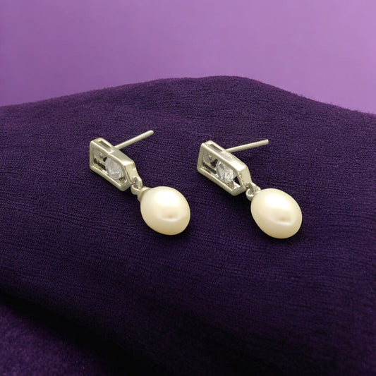 J Pearls Mehri Pearl Earrings - Swadesiicart