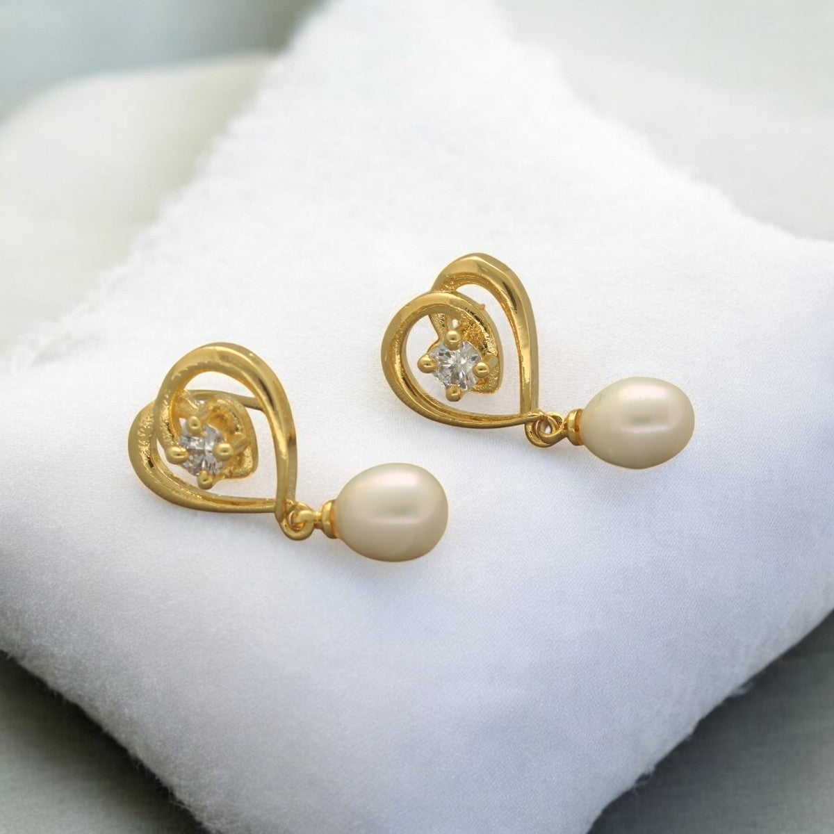 J Pearls Lovely Pearl Earrings - Swadesiicart