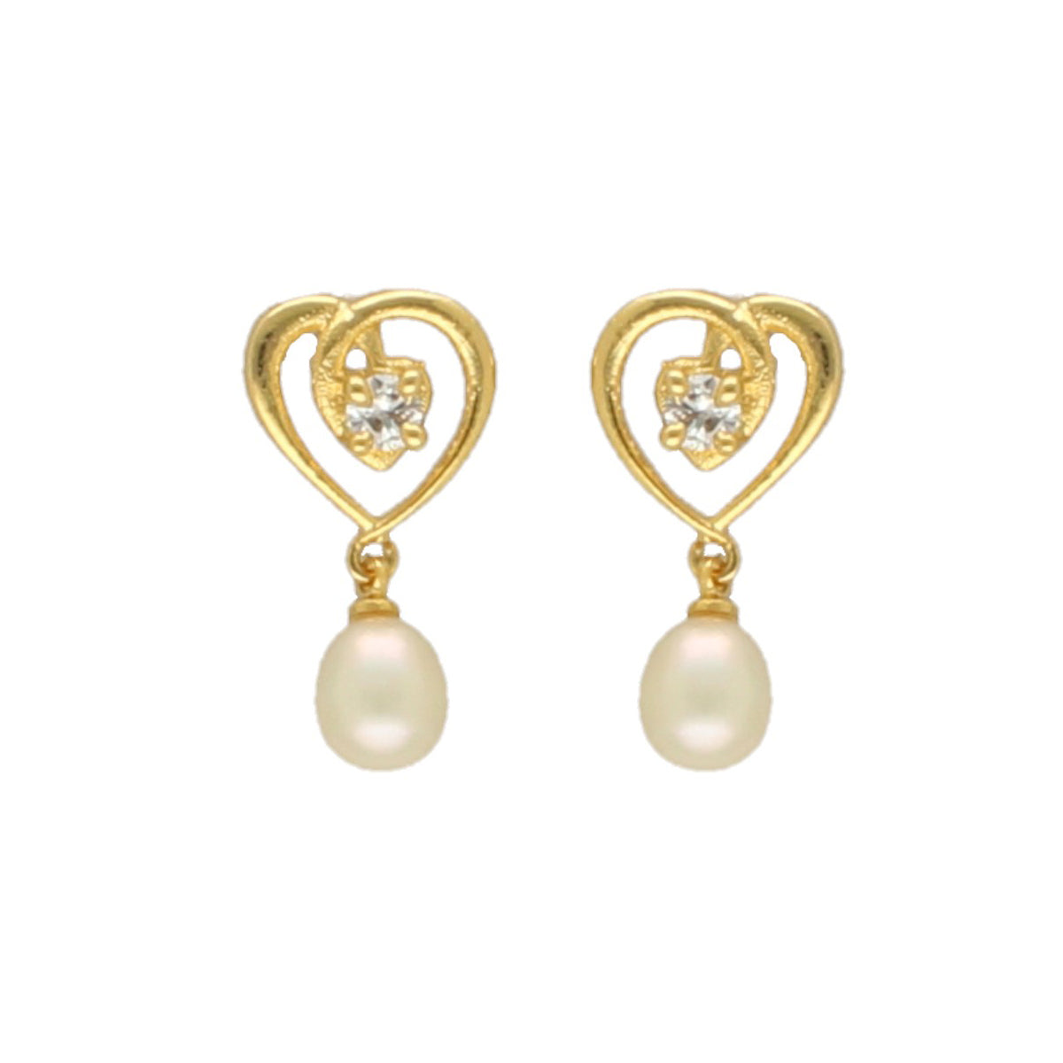 J Pearls Lovely Pearl Earrings - Swadesiicart
