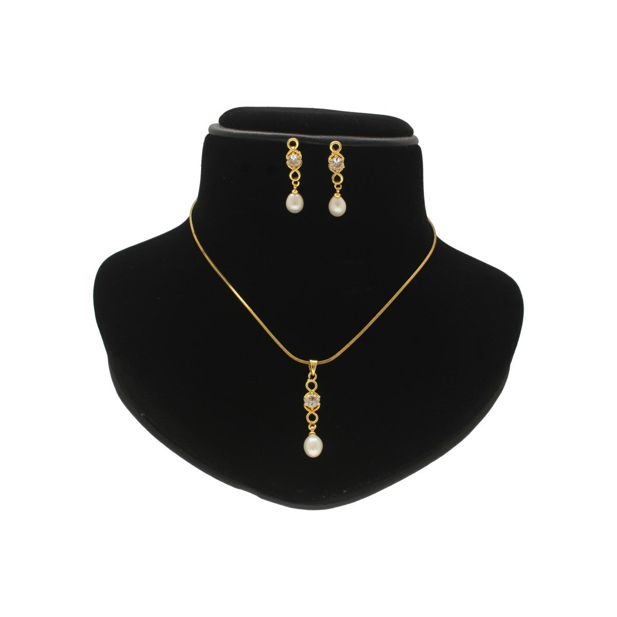 J Pearls Elora Pearl Pendant Set | Swadesiicart