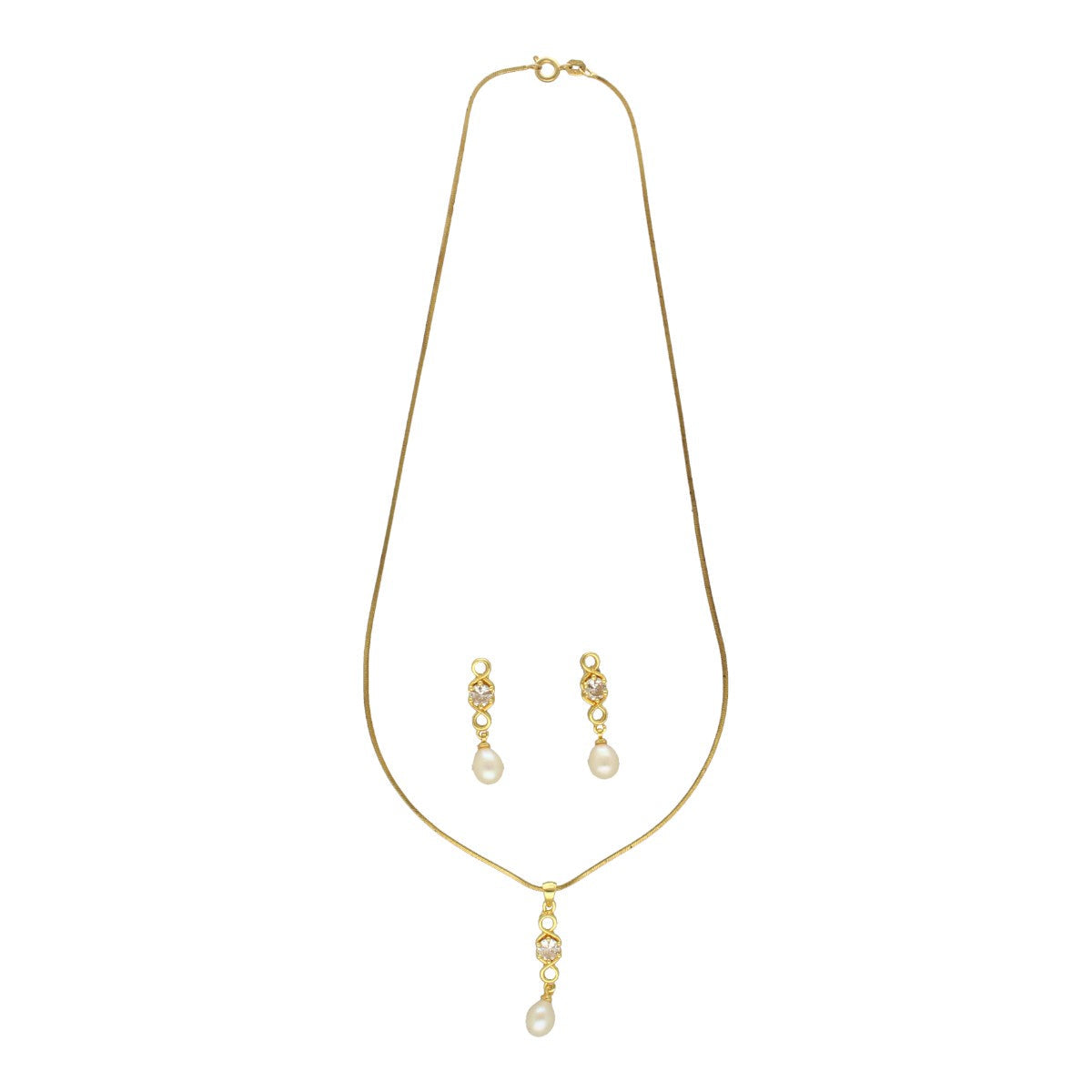 J Pearls Elora Pearl Pendant Set | Swadesiicart
