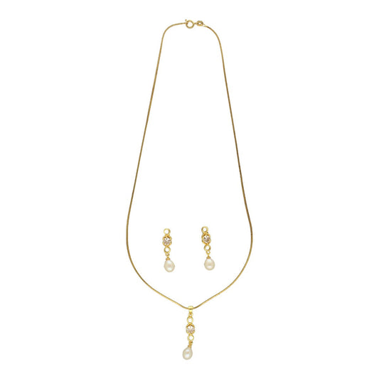 J Pearls Elora Pearl Pendant Set | Swadesiicart
