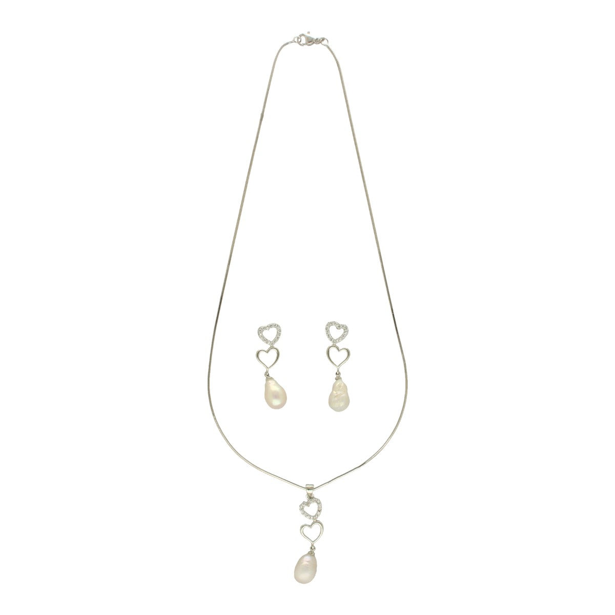 J Pearls Adora Pearl Pendant Set | Swadesiicart