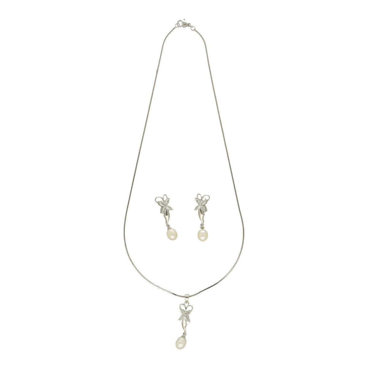 J Pearls Mylah Pearl Pendant Set | Swadesiicart