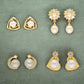 J Pearls Elegance Combo Of 4Pair Earrings - Swadesiicart