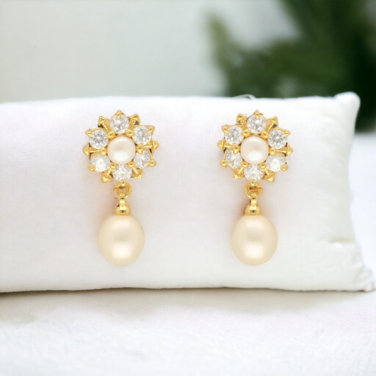 J Pearls Elegance Combo Of 4Pair Earrings - Swadesiicart