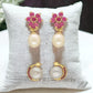 J Pearls Moonlit Combo Of 2Pair Earrings - Swadesiicart